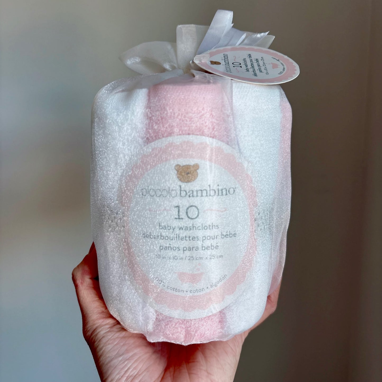 Brand new Piccolo Bambino baby washcloths 10pk gift set, MSRP $19.99