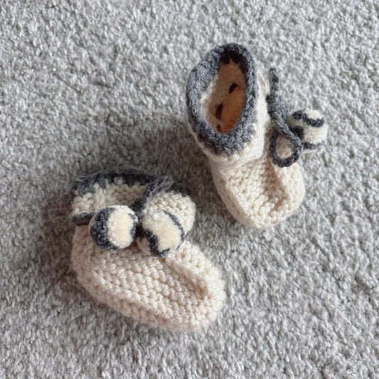 Baby 0-6M crochet booties, baby shoes, Shoes 1 (Baby: 0-12 mth)