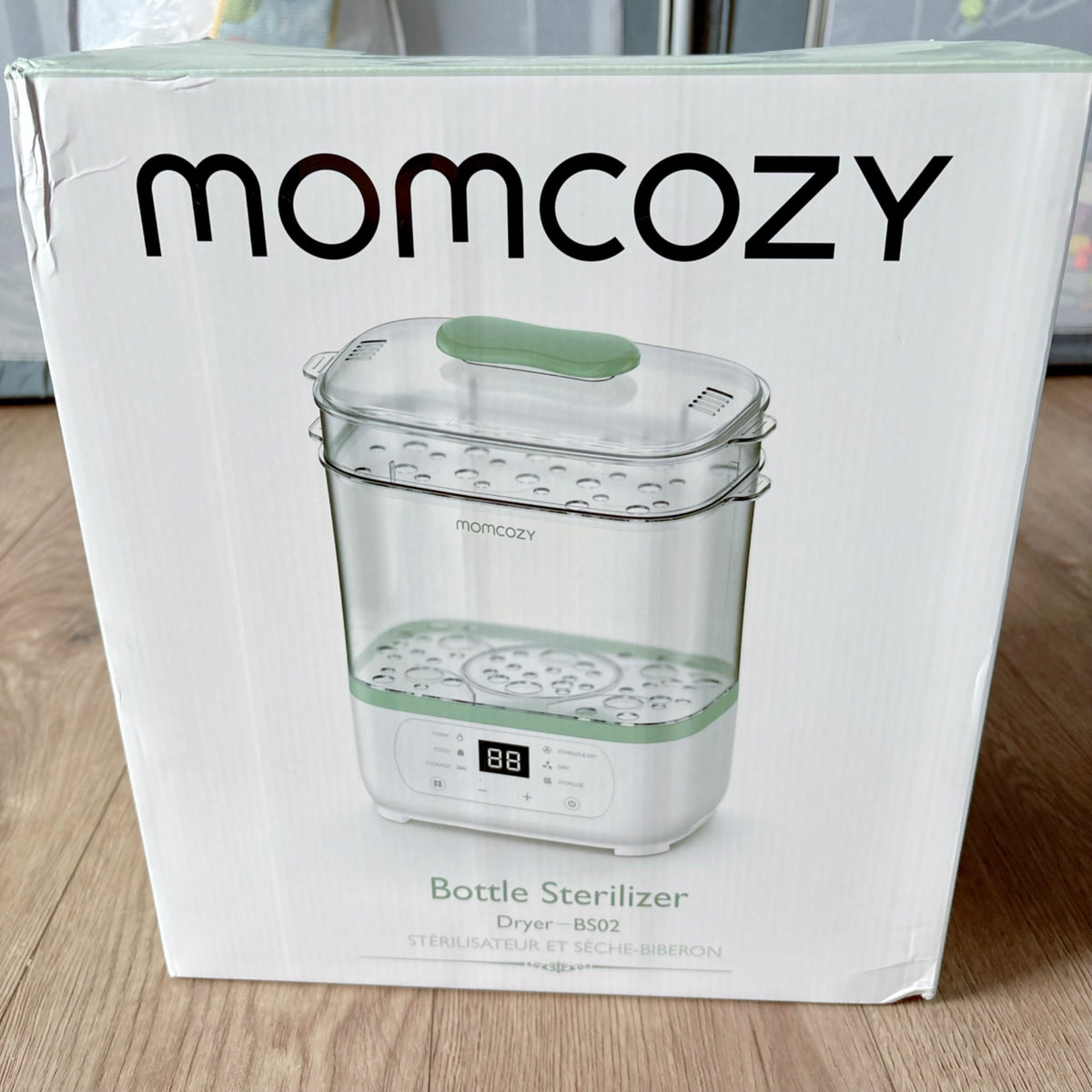 MOMCOZY bottle sterilizer and dryer 8-in-1 electric steamer, MSRP $130