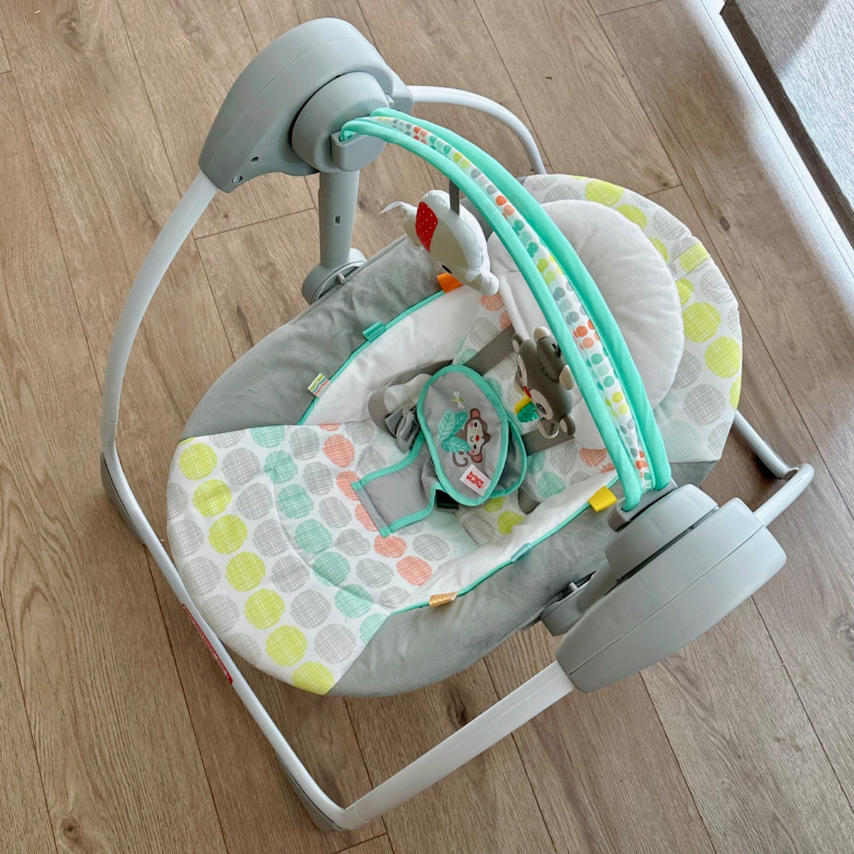 New Bright Starts Portable Automatic 6-Speed Baby Swing, MSRP $85