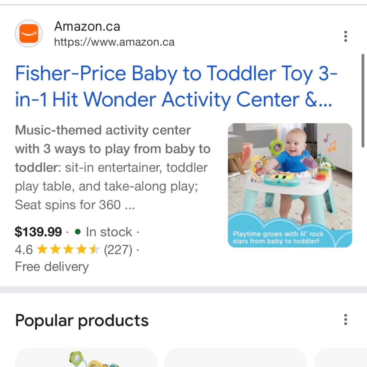 Brand new Fisher Price 3-in-1 Hit Wonder Activity Center, MSRP $140