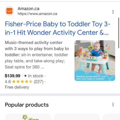 Brand new Fisher Price 3-in-1 Hit Wonder Activity Center, MSRP $140