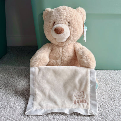 Brand new Baby Gund peek-a-boo animated teddy bear plush toy, MSRP $55
