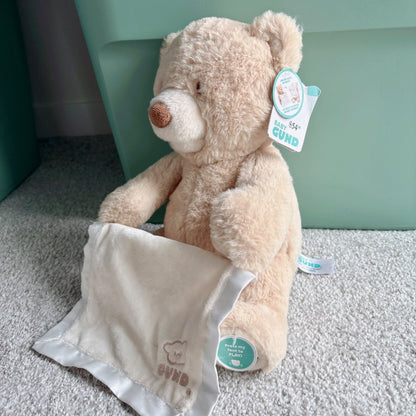 Brand new Baby Gund peek-a-boo animated teddy bear plush toy, MSRP $55