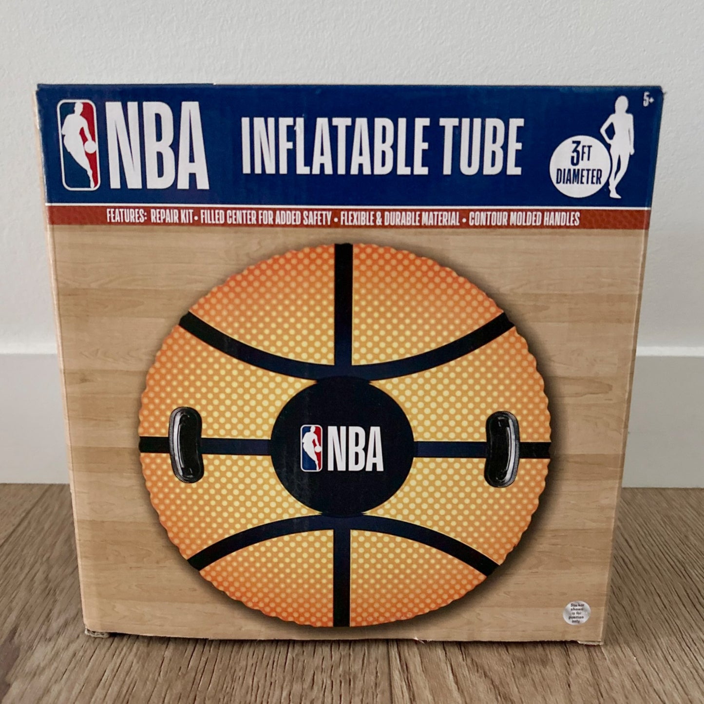 Brand new NBA 36” basketball inflatable tube with handles , MSRP $90
