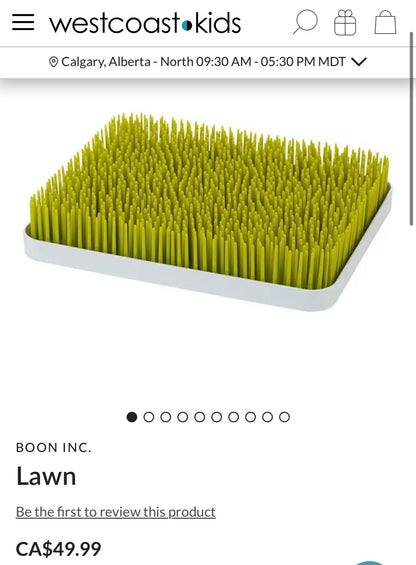 BOON lawn baby bottle drying rack, MSRP $50