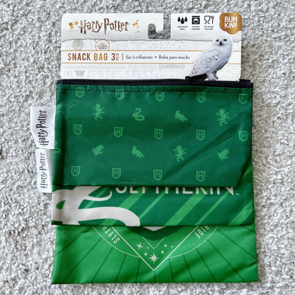 Brand new BUMKINS x Harry Potter Slytherin 3-pc reusable snack bags set, MSRP $32.99 #3