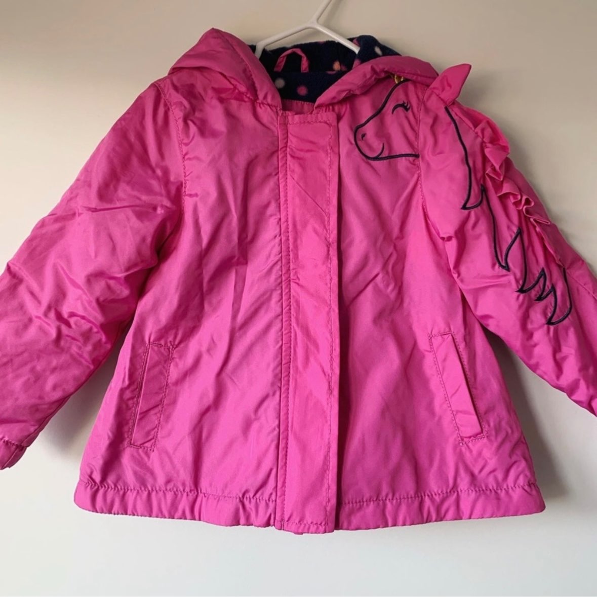 Brand new CARTERS toddler girl unicorn fleece lined jacket, 2T, Kids 2T