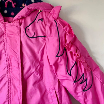 Brand new CARTERS toddler girl unicorn fleece lined jacket, 2T, Kids 2T