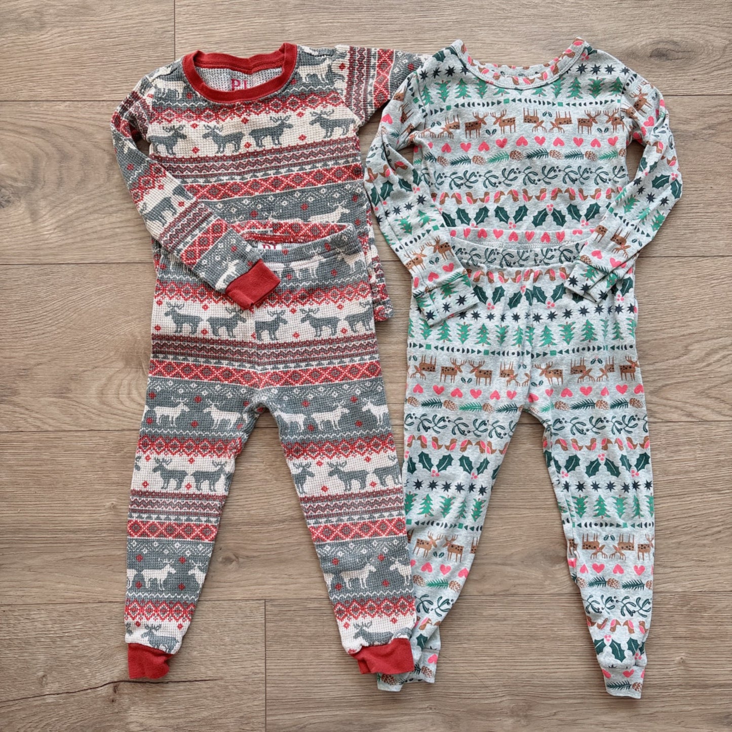 Kids winter/holiday themed PJ set bundle, babyGAP + PJ Place, Kids 3T