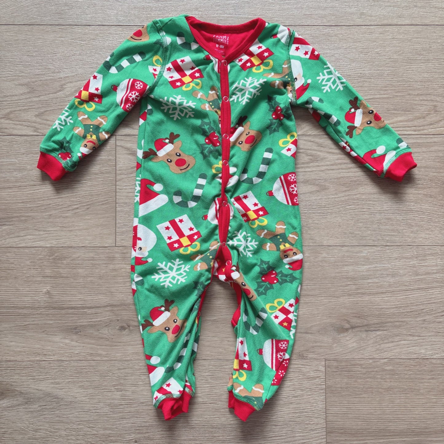 Toddlers Christmas/holiday themed sleeper one piece pyjama, Kids 18 Month (12-18M)
