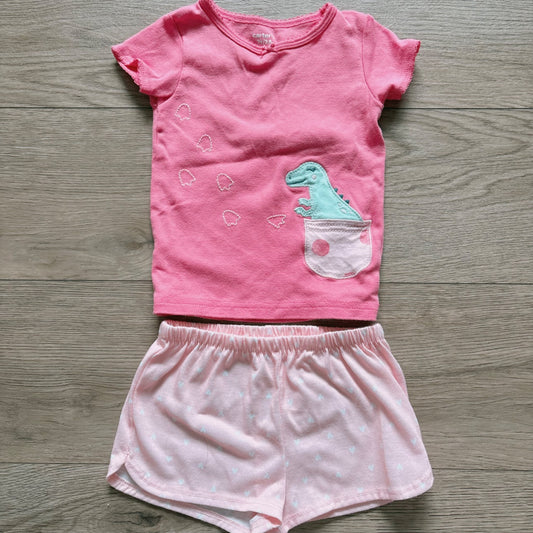 CARTERS toddler girls short-sleeved top and shorts matching set, Kids 2T