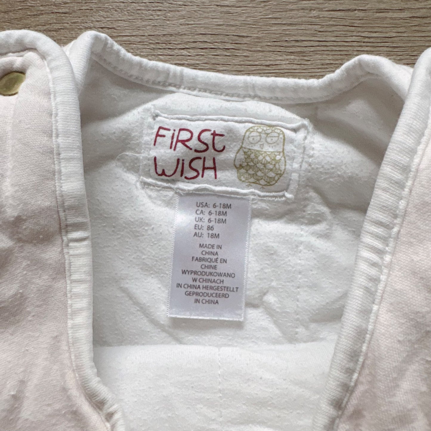 FIRST WISH 6-18M sleep sack, 12-18 Months (Large)