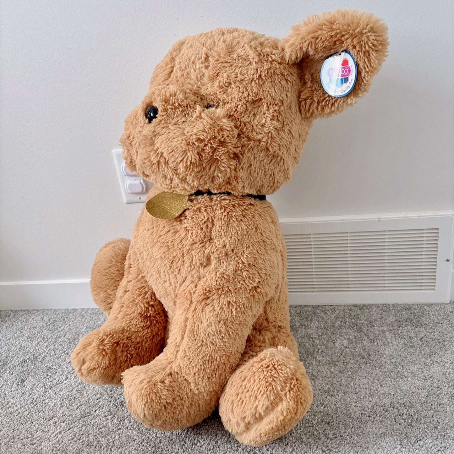 Brand new jumbo brown dog plush toy 24”
