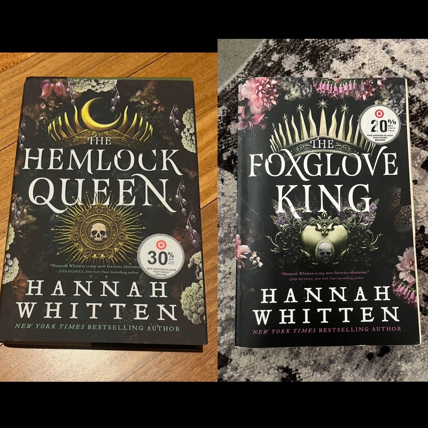 Books 1 & 2 of the Nightshade Crown Series - The Foxglove King (Softcover) and The Hemlock Queen (hardcover). Retail $65