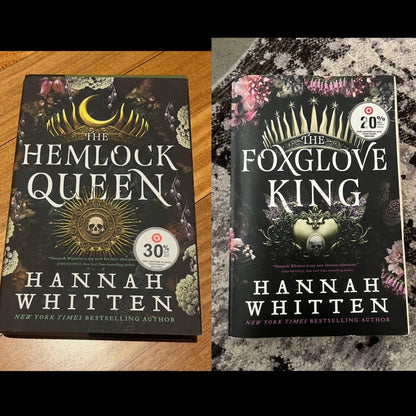 Books 1 & 2 of the Nightshade Crown Series - The Foxglove King (Softcover) and The Hemlock Queen (hardcover). Retail $65