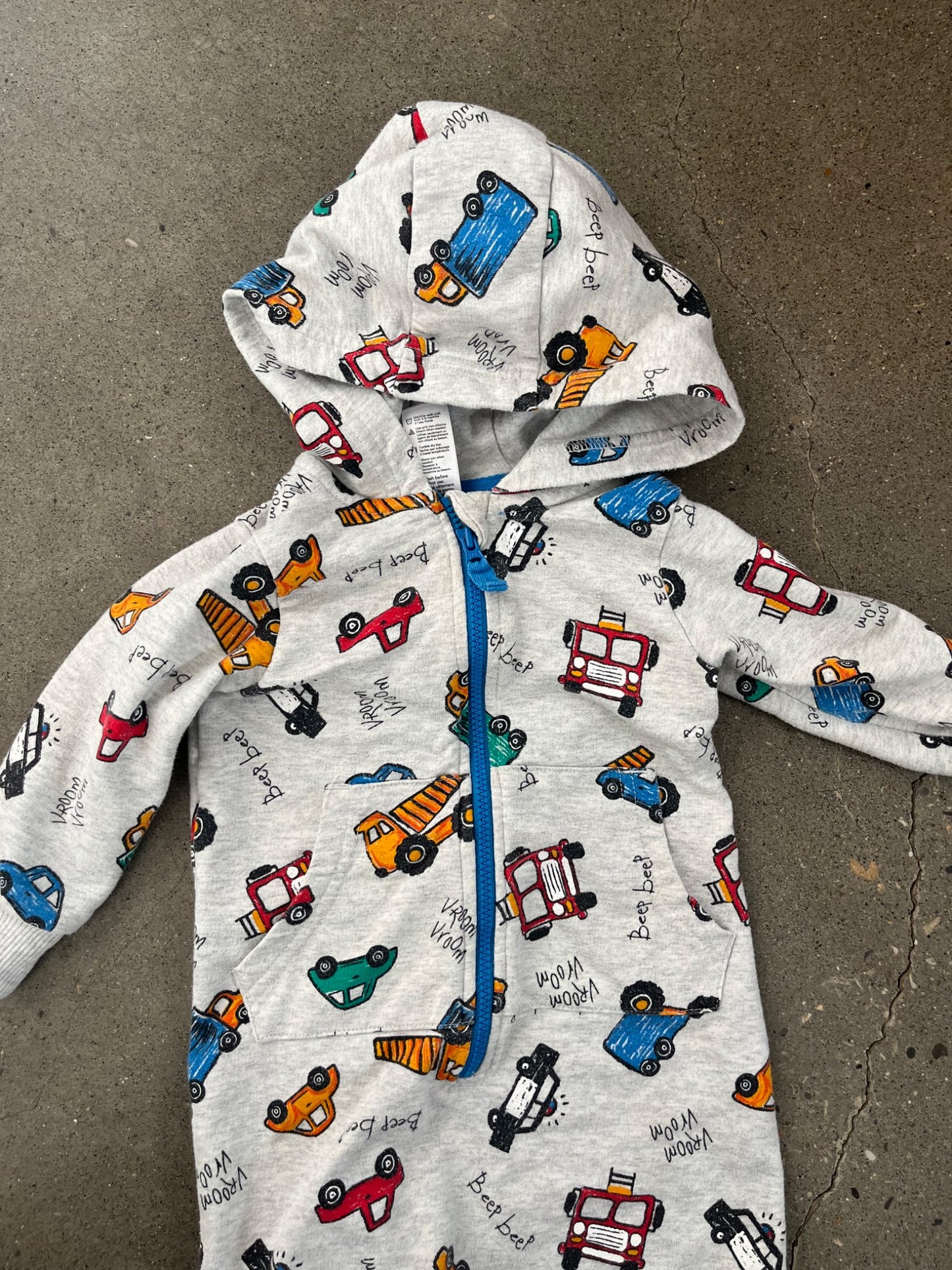 Emergency Vehicle & Construction Truck Onesie , Kids 12 Month (9-12M)