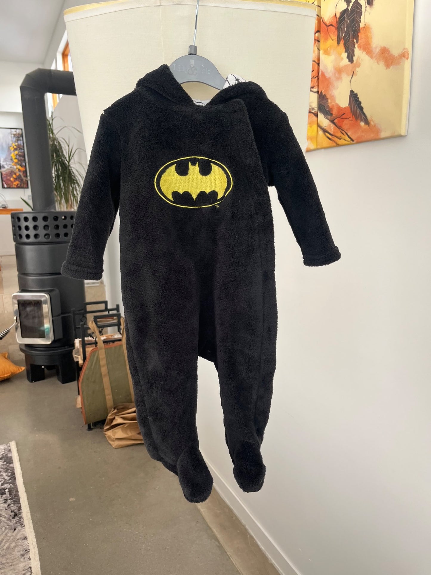 Batman Warm Fleece Jacket-Style Onesie, Kids 6 Month (3-6M)