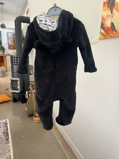 Batman Warm Fleece Jacket-Style Onesie, Kids 6 Month (3-6M)