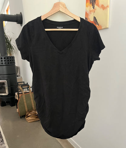 Motherhood Maternity Black Tee , Maternity M (8-10)