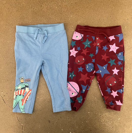 Infant Pants - Captain America & Space Print , Kids 12 Month (9-12M)