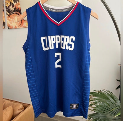 Fanatics Kawhi Leonard Royal LA Clippers Fast Break Replica Jersey - Icon Edition - Retail $85, Kids 18