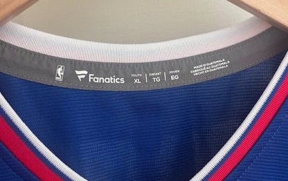 Fanatics Kawhi Leonard Royal LA Clippers Fast Break Replica Jersey - Icon Edition - Retail $85, Kids 18
