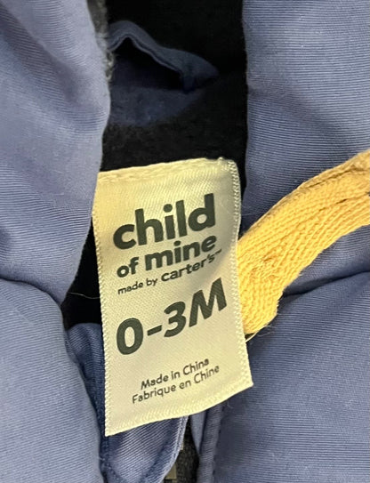 Child of Mine Blue Infant Snowsuit , Kids 3 Month (0-3M)