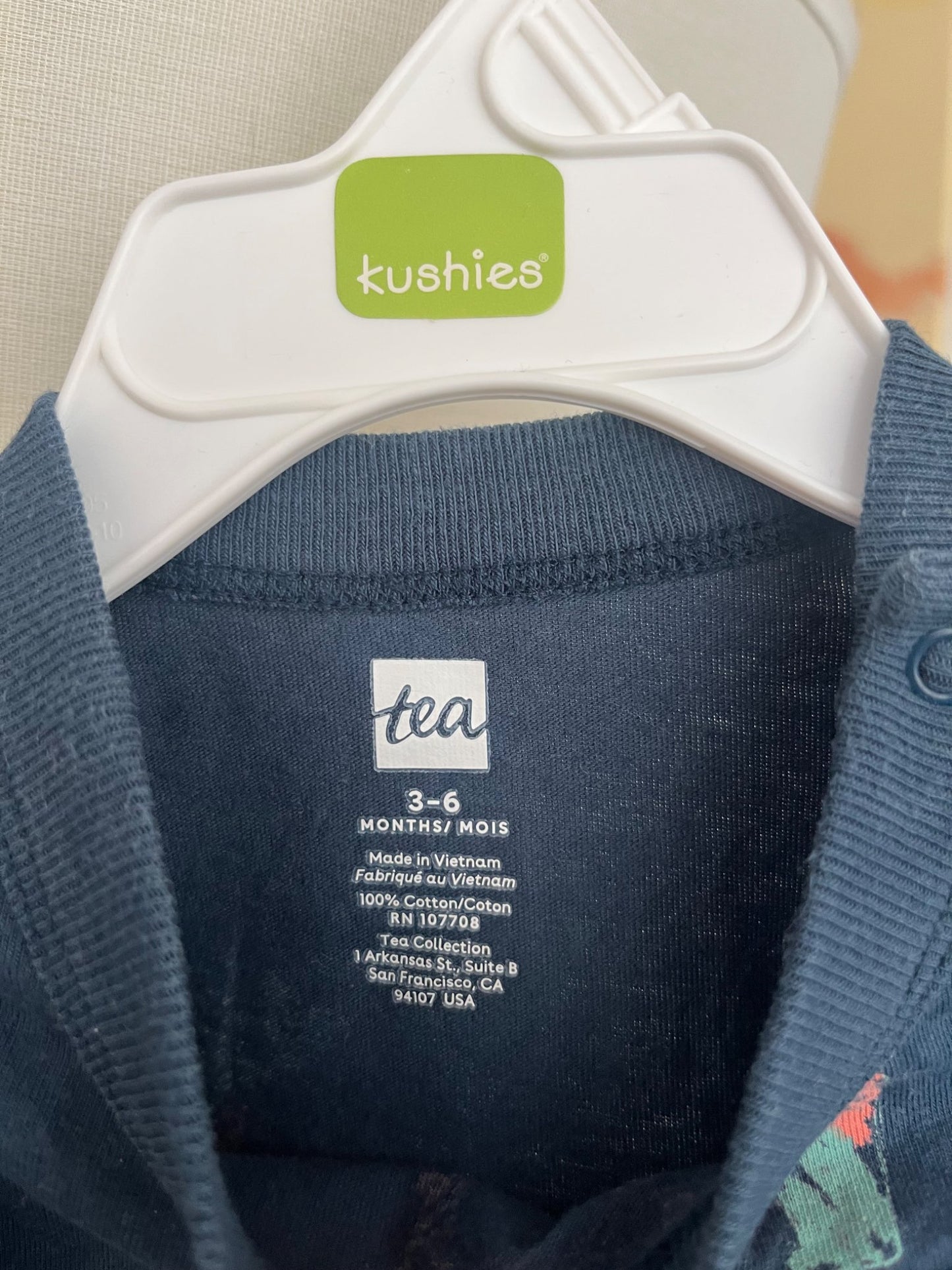 Tea (from Purr Petite) Bear Print Pocket Romper - Retail $60, Kids 6 Month (3-6M)