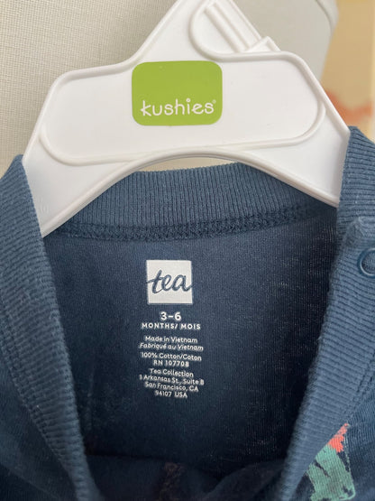 Tea (from Purr Petite) Bear Print Pocket Romper - Retail $60, Kids 6 Month (3-6M)
