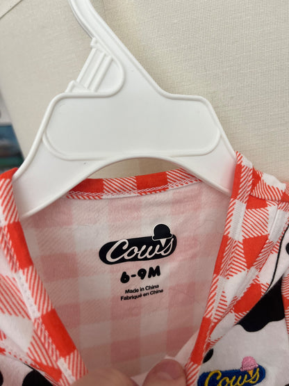Cows Cowboy Romper , Kids 9 Month (6-9M)
