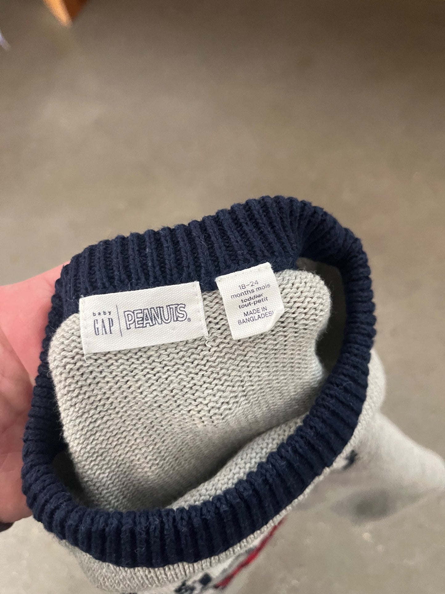 Baby Gap Snoopy Joe Cool Sweater - Retail $45, Kids 24 Month (18-24M)