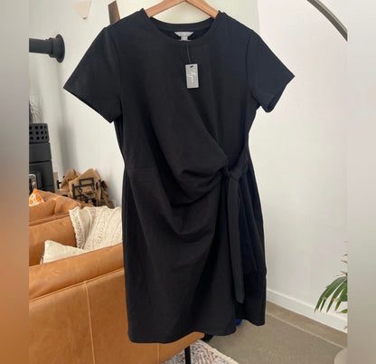 NWT Thyme Maternity Crew Neck Short Sleeve Dress with Front Tie , Maternity S (4-6)