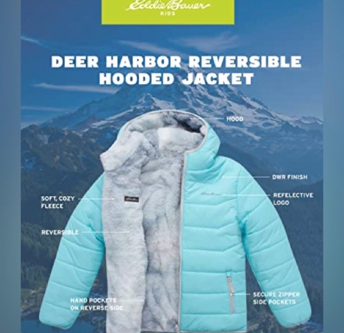 Eddie Bauer Deer Harbor Reversible Jacket , Kids 16