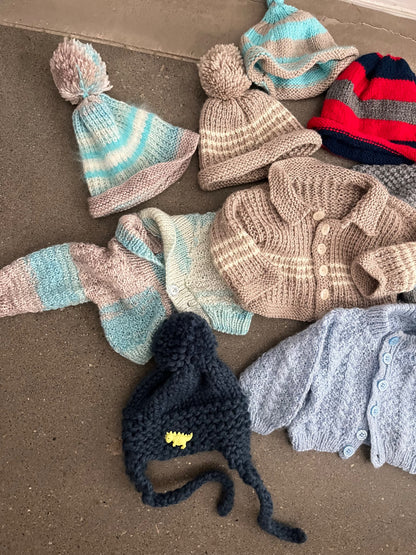 Infant Knit Sweater & Hat Bundle (Newborn to 12 months), Kids 9 Month (6-9M)