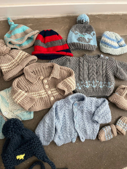 Infant Knit Sweater & Hat Bundle (Newborn to 12 months), Kids 9 Month (6-9M)
