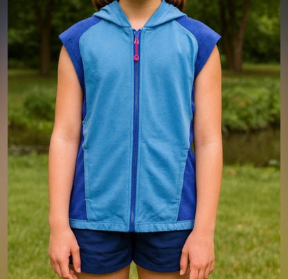 Ivivva Sleeveless Zip Up Hoodie / Vest, Kids 14