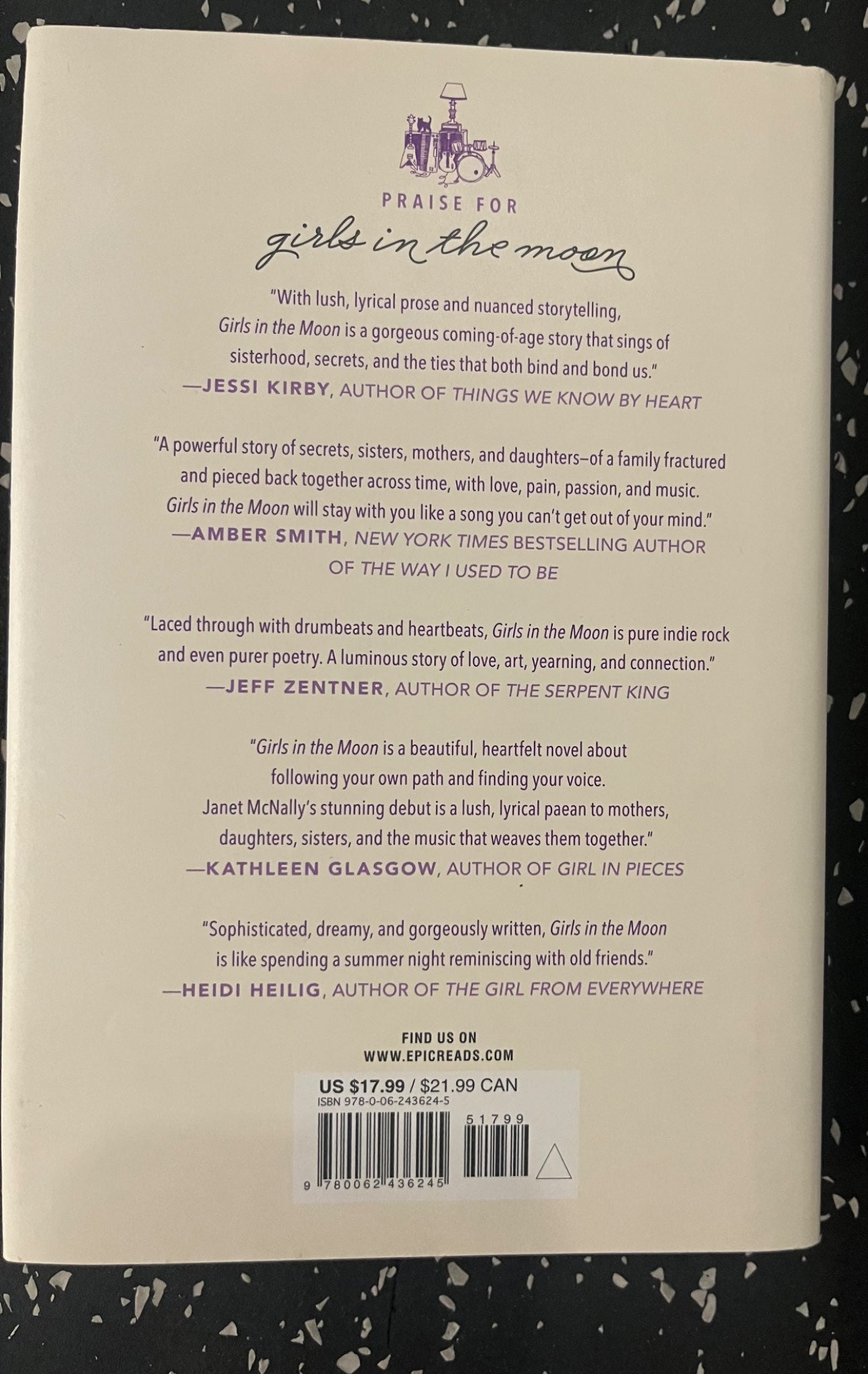 Hardcover Book - Girls In the Moon by Janet McNally