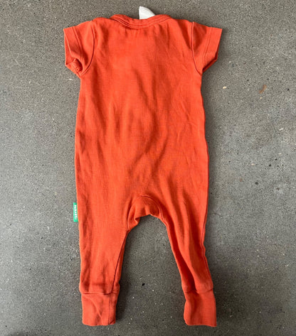 Parade Organics 2-Way Zip Short Sleeve Romper, Kids 3 Month (0-3M)