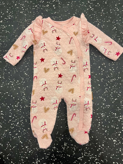 Lila & Jack Quilted Holiday Onesie , Kids 3 Month (0-3M)