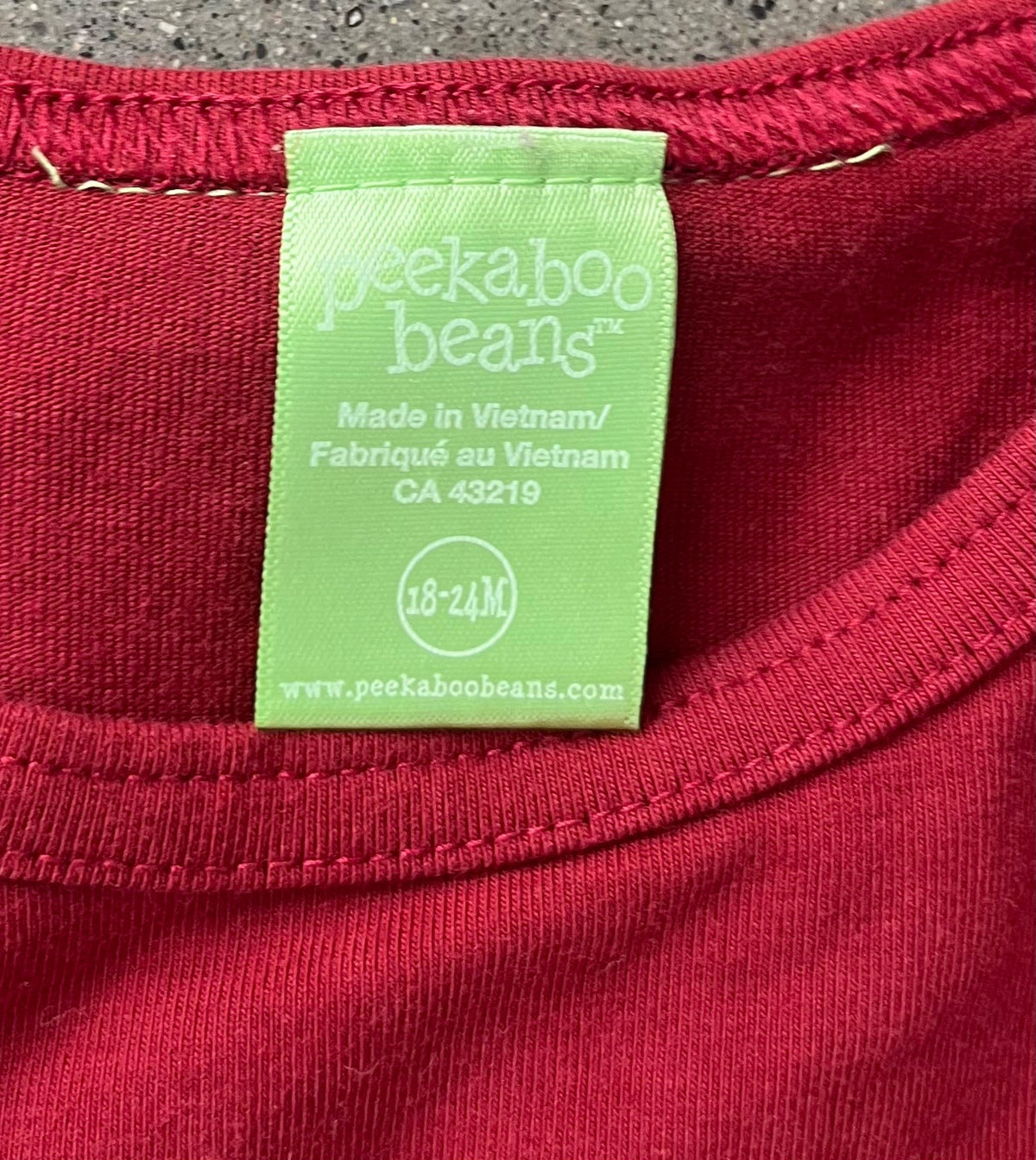 Peekaboo Beans Onesie , Kids 24 Month (18-24M)