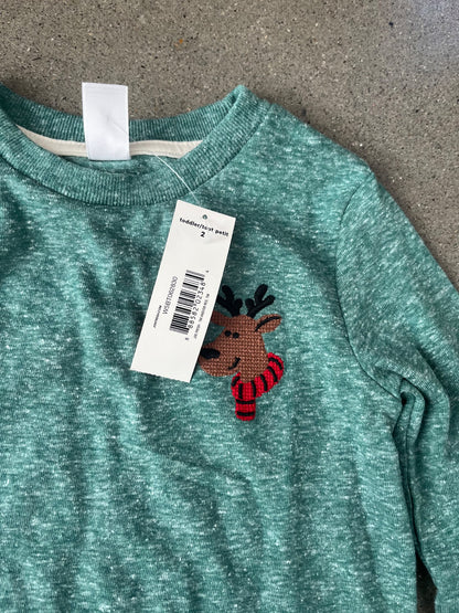 NEW Joe Fresh Holiday Long Sleeve Shirt , Kids 2T