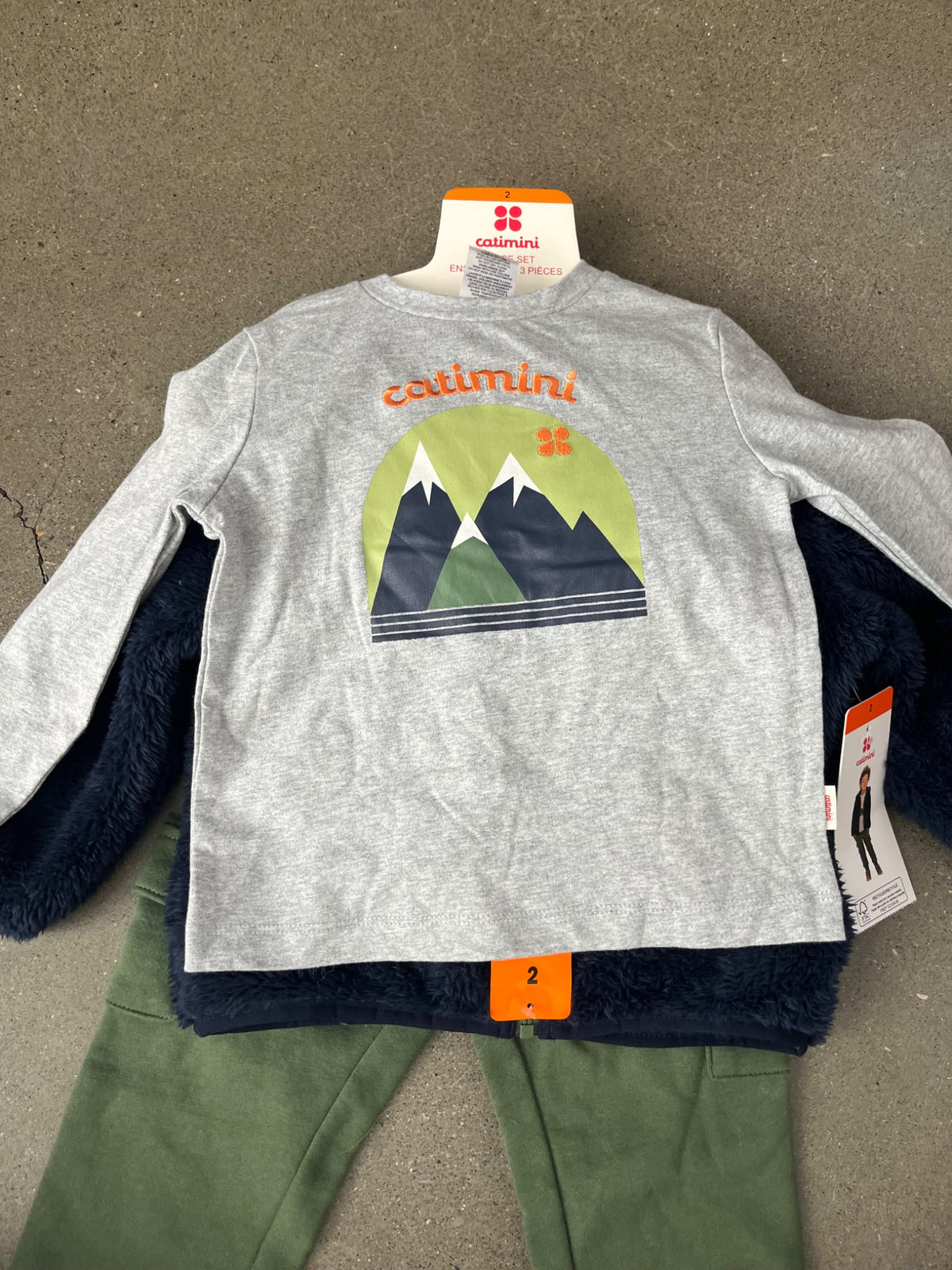 NWT Catimini 3-Piece Outfit , Kids 2T
