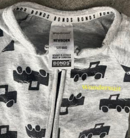 Bonds Truck Print Wondersuit, Kids Newborn