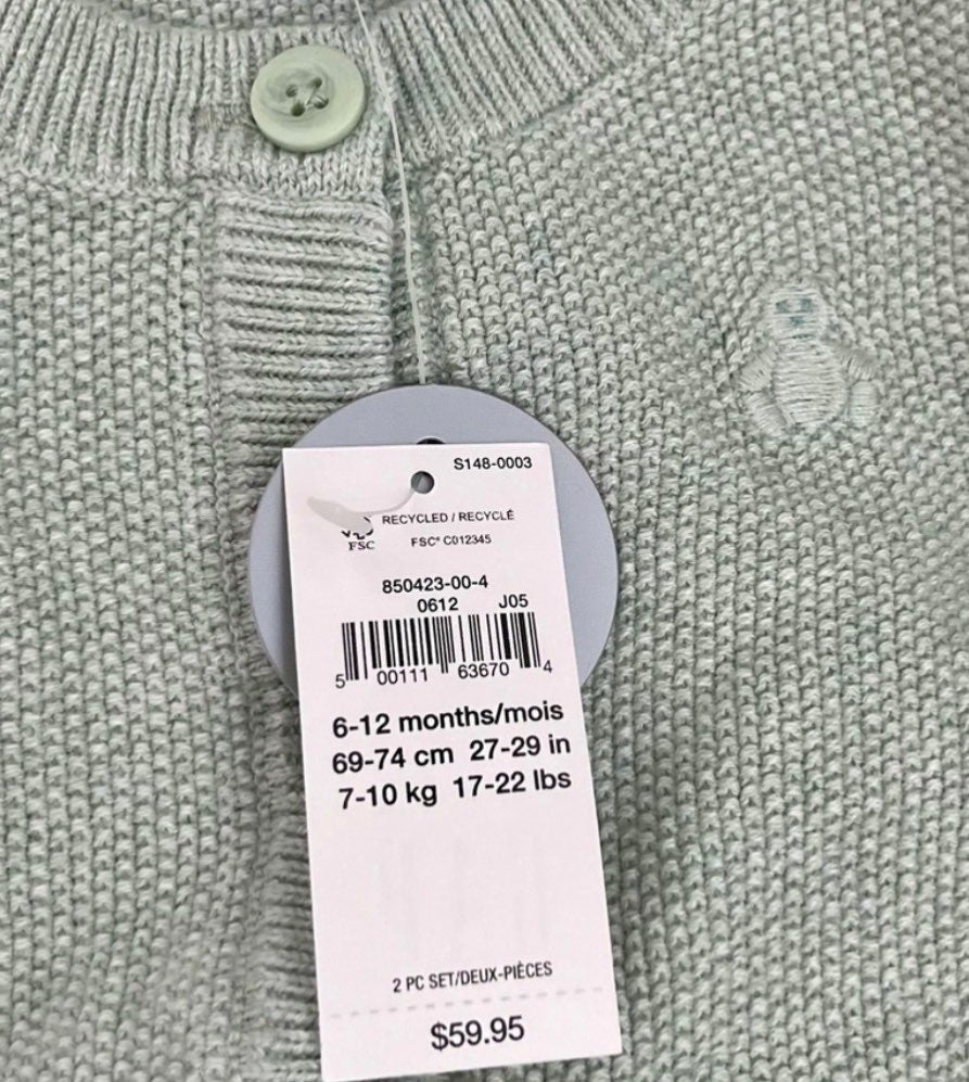 NWT Baby Gap Two-Piece Knit Sweater Outfit Set (6-12 months) retail $60, Kids 12 Month (9-12M)