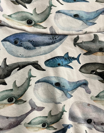Infant Whale Print Pants (handmade in Canada), Kids 3 Month (0-3M)