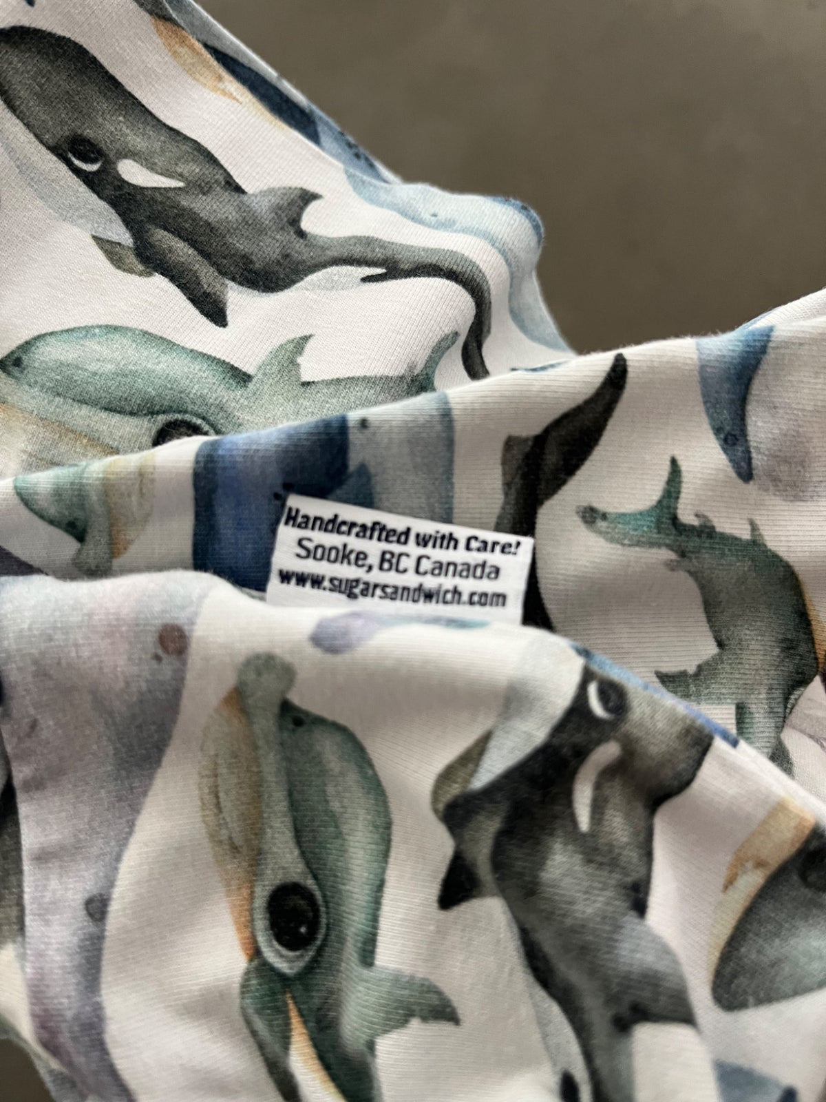 Infant Whale Print Pants (handmade in Canada), Kids 3 Month (0-3M)