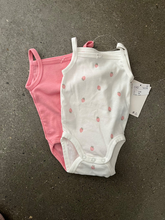 NWT H&M Sleeveless Bodysuits (Size 2-4 Months), Kids 3 Month (0-3M)