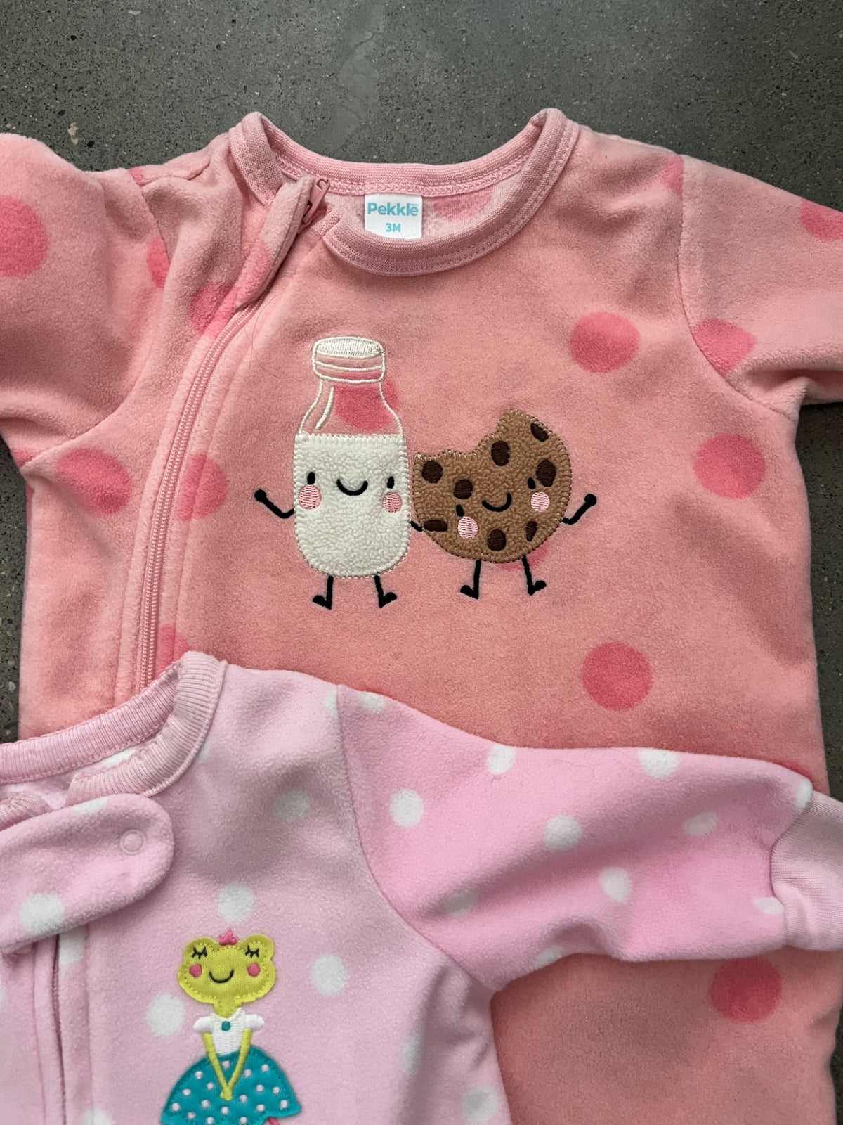Three Fleece Sleepers , Kids 3 Month (0-3M)