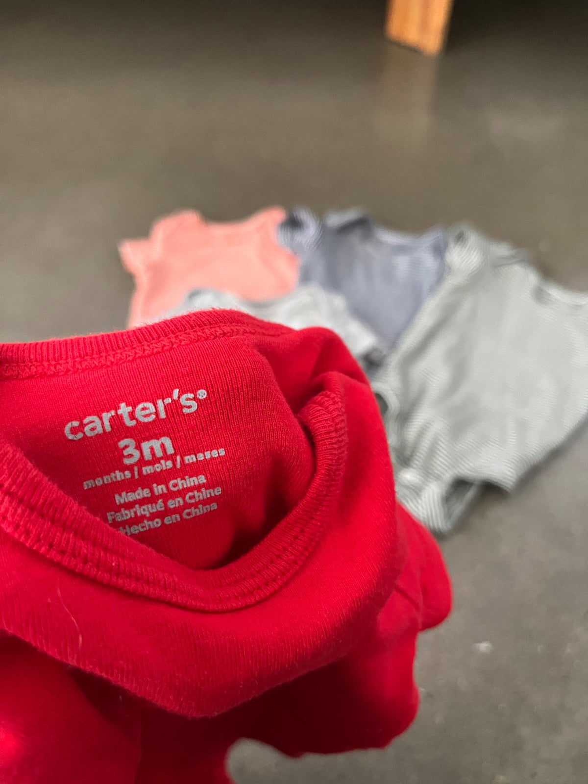 Five Carter’s Cotton Bodysuits , Kids 3 Month (0-3M)